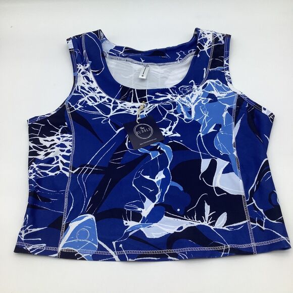 The Bubble Womens Lexi Crop Top Blue Size Medium‎ NWT - Picture 1 of 10